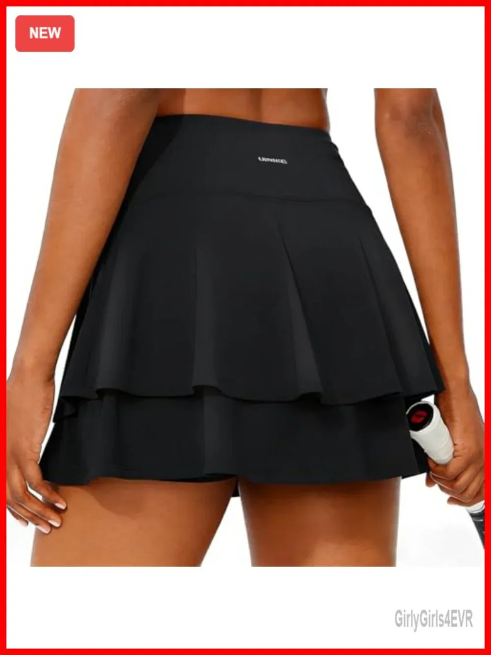 High Waisted Tennis Skort with Built-In Shorts, 2 Pockets, Athletic Golf Skirt